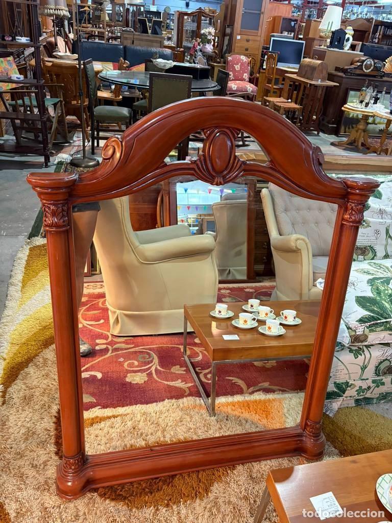 Antig&uuml;edades: ESPEJO PL&Aacute;STICO EFECTO MADERA - Foto 2