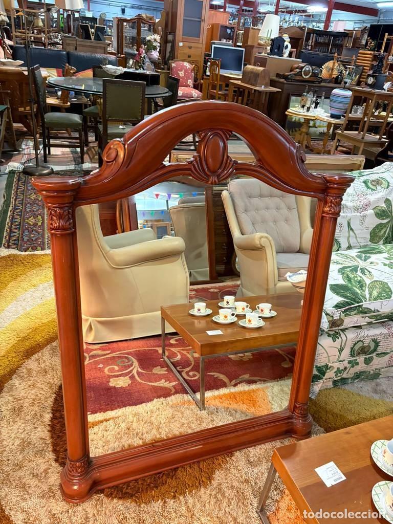 Antig&uuml;edades: ESPEJO PL&Aacute;STICO EFECTO MADERA - Foto 3