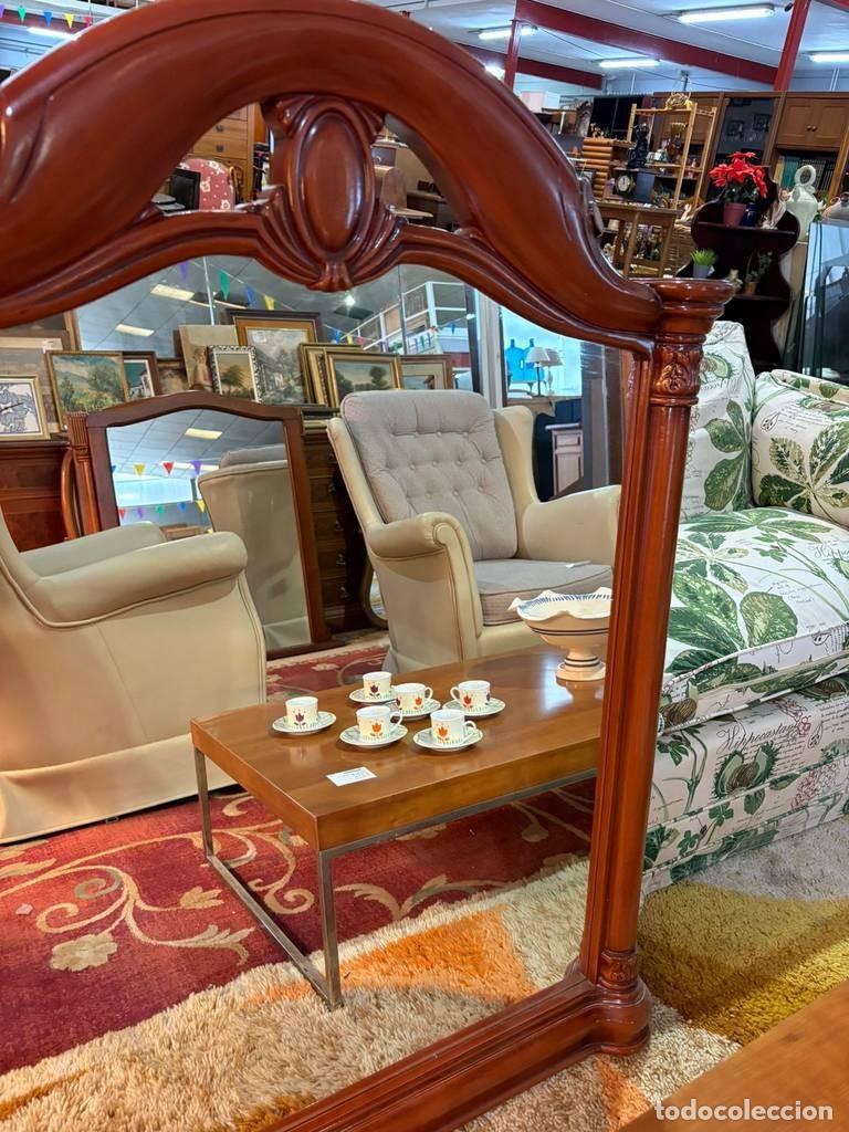 Antig&uuml;edades: ESPEJO PL&Aacute;STICO EFECTO MADERA - Foto 4