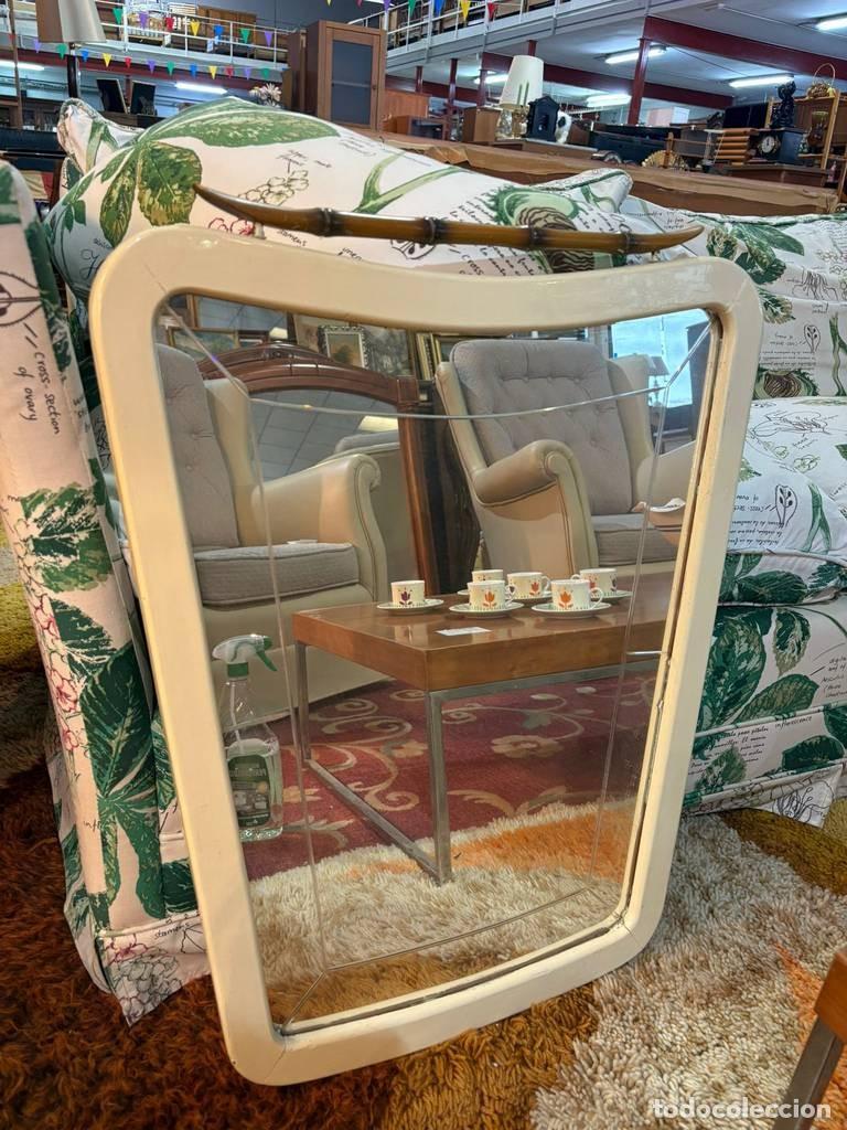 Antig&uuml;edades: ESPEJO BLANCO ESTILO MODERNO - Foto 3