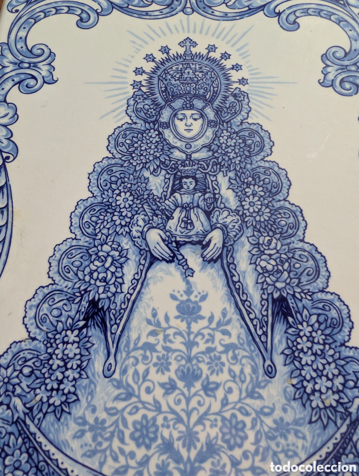 Oggetti Antichi: Azulejo Virgen del Roc&iacute;o Taller S'Artef