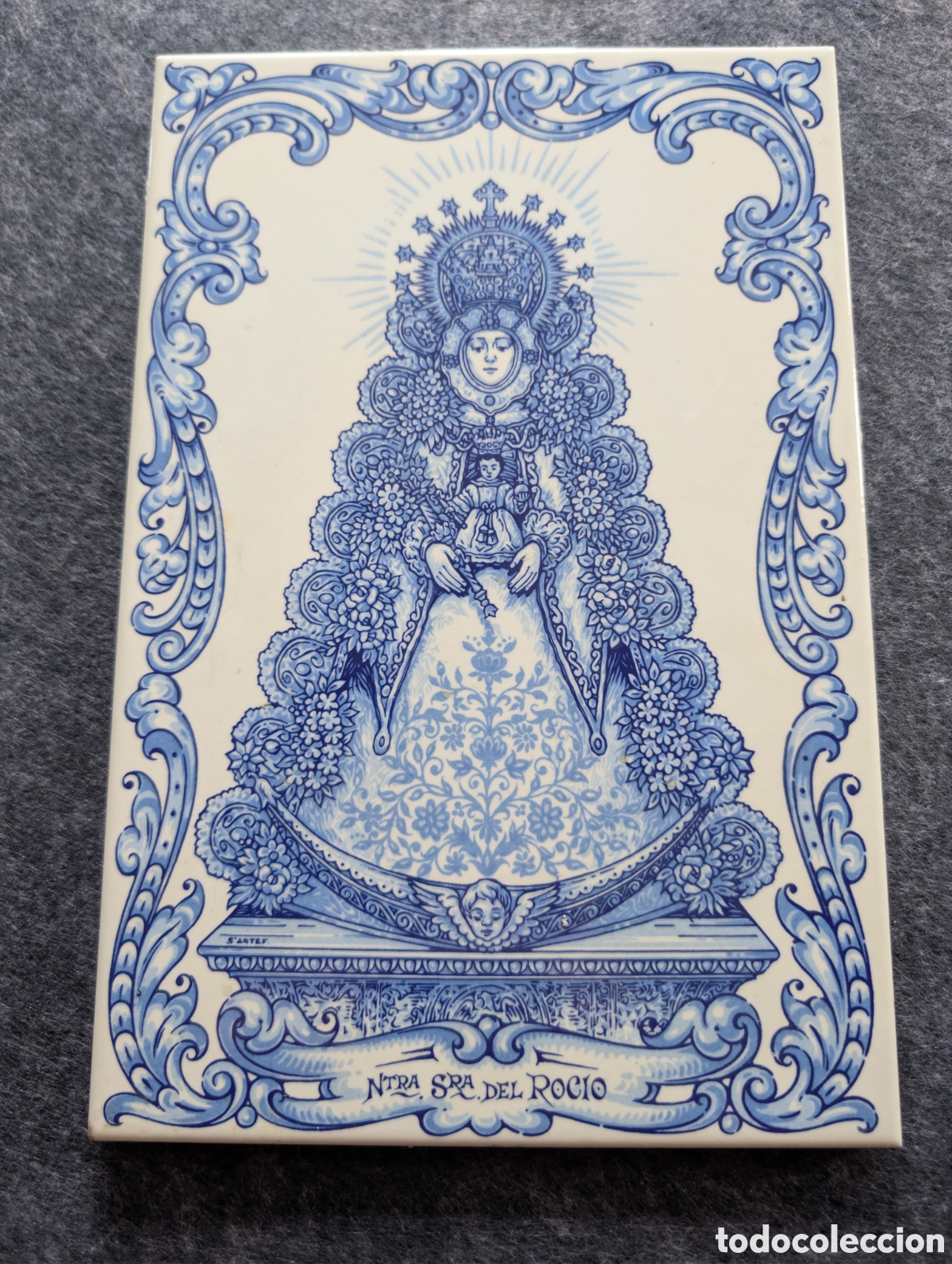 Antig&uuml;edades: Azulejo Virgen del Roc&iacute;o Taller S'Artef
