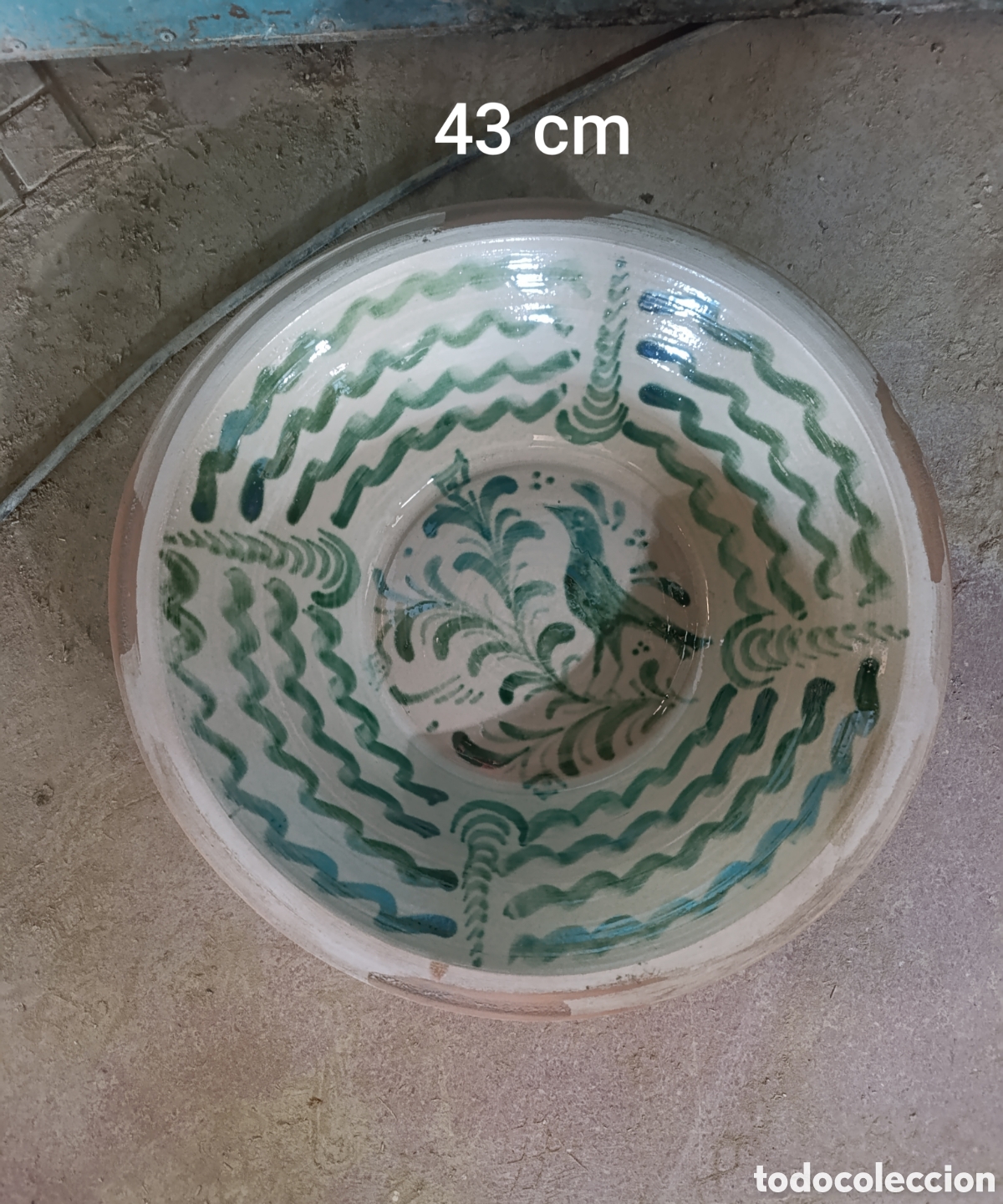 Antig&uuml;edades: Lebrillo fajalauza de 43 cm