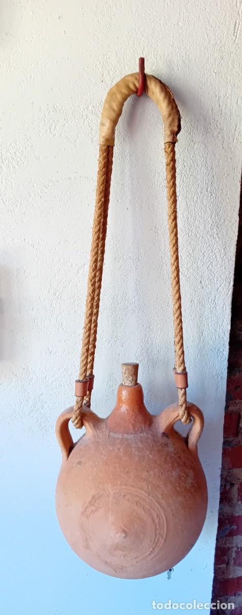 Antiguidades: Botijo de carro,terracota.