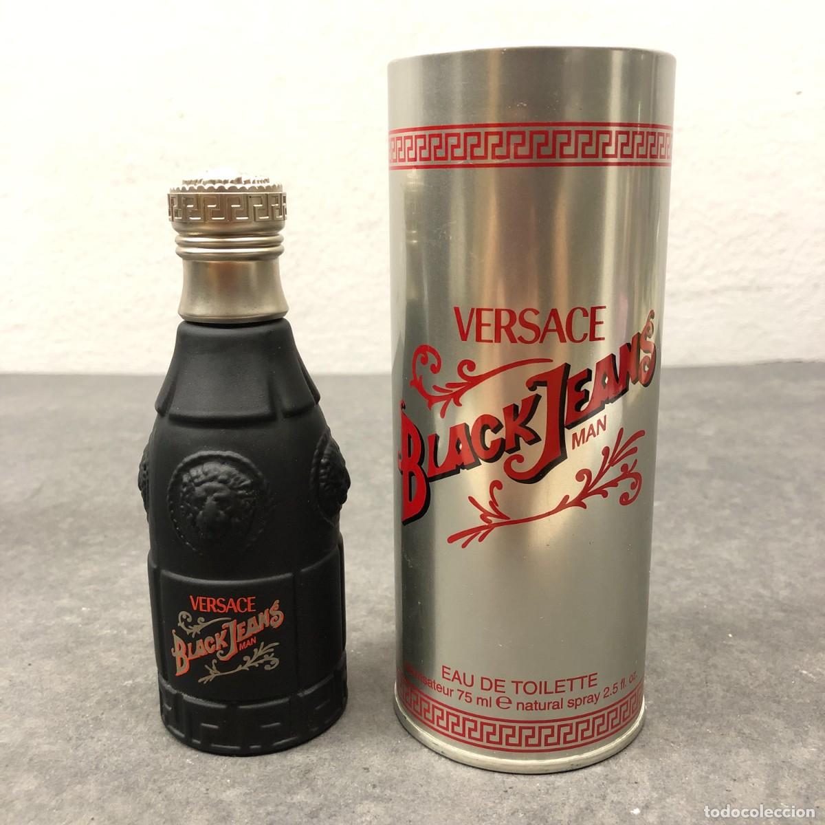 Antig&uuml;edades: VERSACE - BLACK JEANS MAN - EAU DE TOILETTE - BOTELLA Y CAJA - VACIA - GIANNI VERSACE / 1984