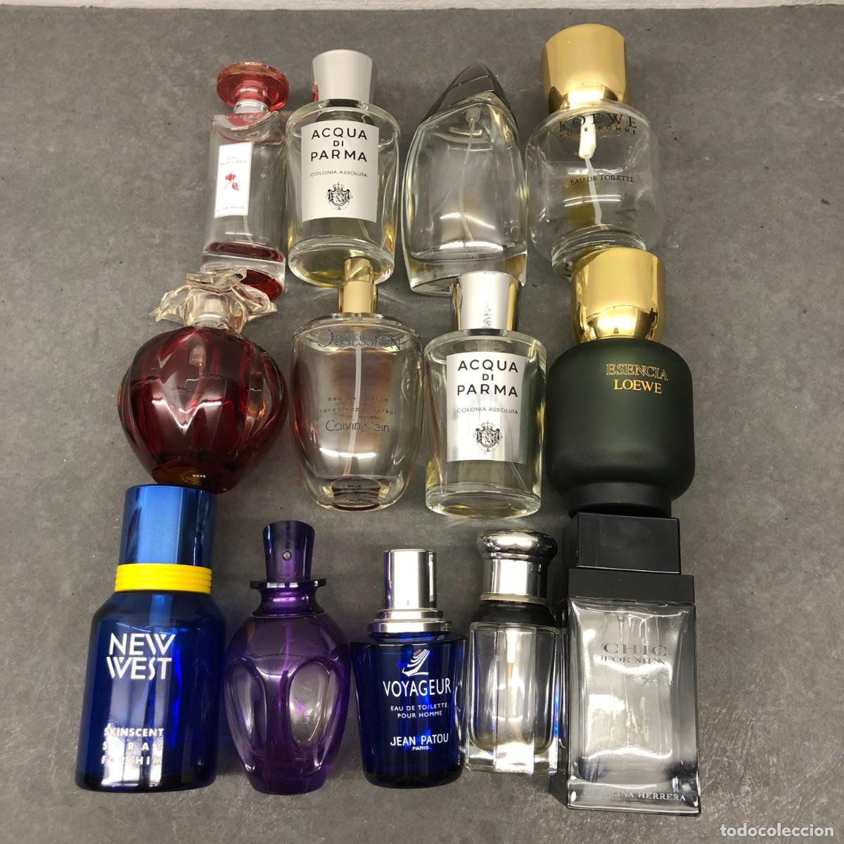 Antig&uuml;edades: LOTE DE 13 BOTELLAS PERFUME MARCAS - LOEWE, CARTIER, CAROLINA HERRERA, BVLGARI, ETC.... / 1996