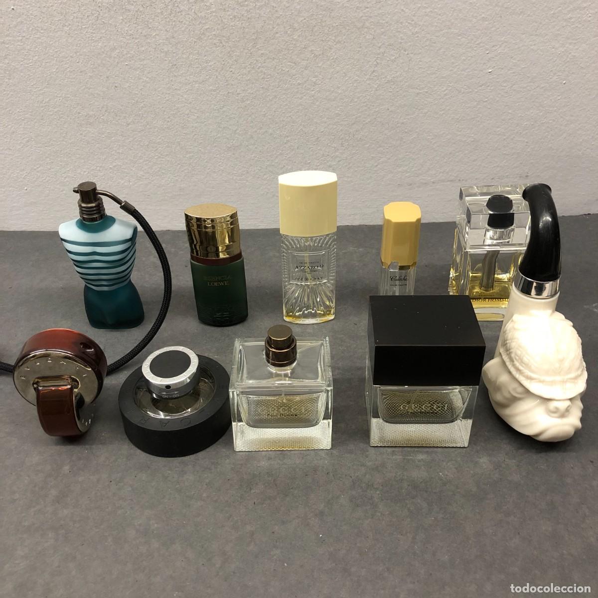Antig&uuml;edades: LOTE DE 13 BOTELLAS PERFUME MARCAS - LOEWE, AVON, GUCCI, DIOR, BVLGARI, HERMES - DISE&Ntilde;O / 1997