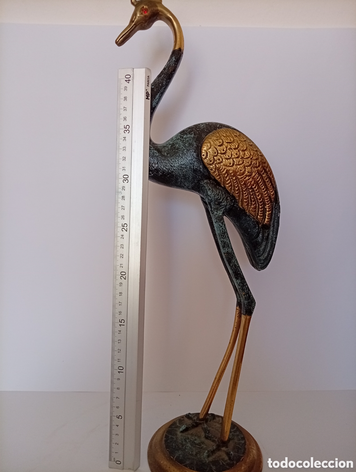 Antig&uuml;edades: Preciosa figura garza en bronce - Foto 2