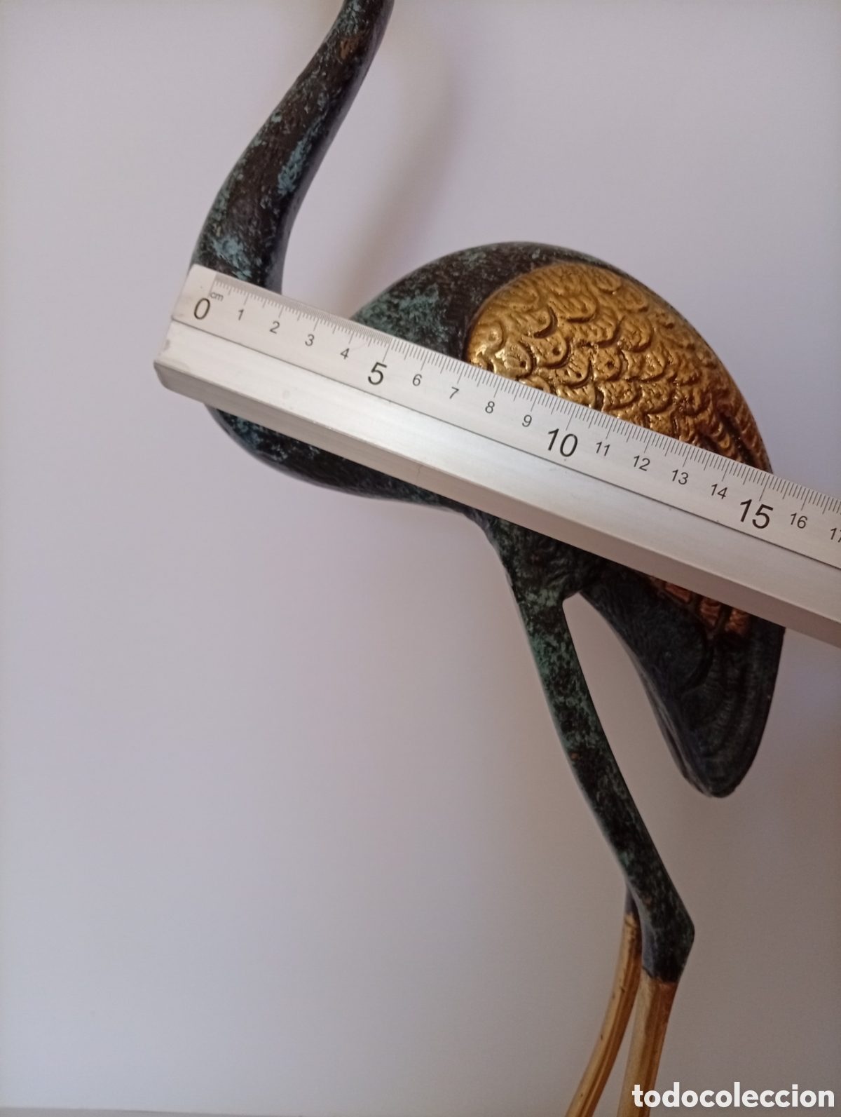 Antig&uuml;edades: Preciosa figura garza en bronce - Foto 3