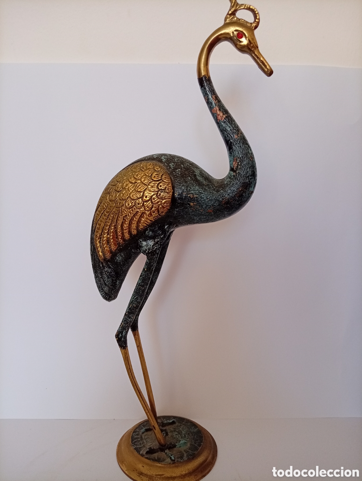 Antig&uuml;edades: Preciosa figura garza en bronce - Foto 9