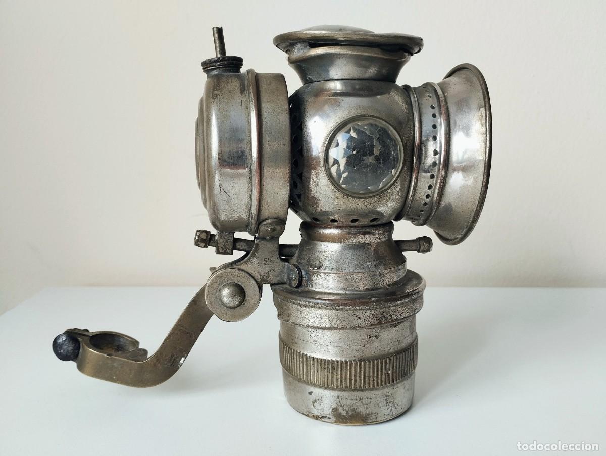 Antig&uuml;edades: Lampara acetileno bicicleta. Alemania 1905-1910