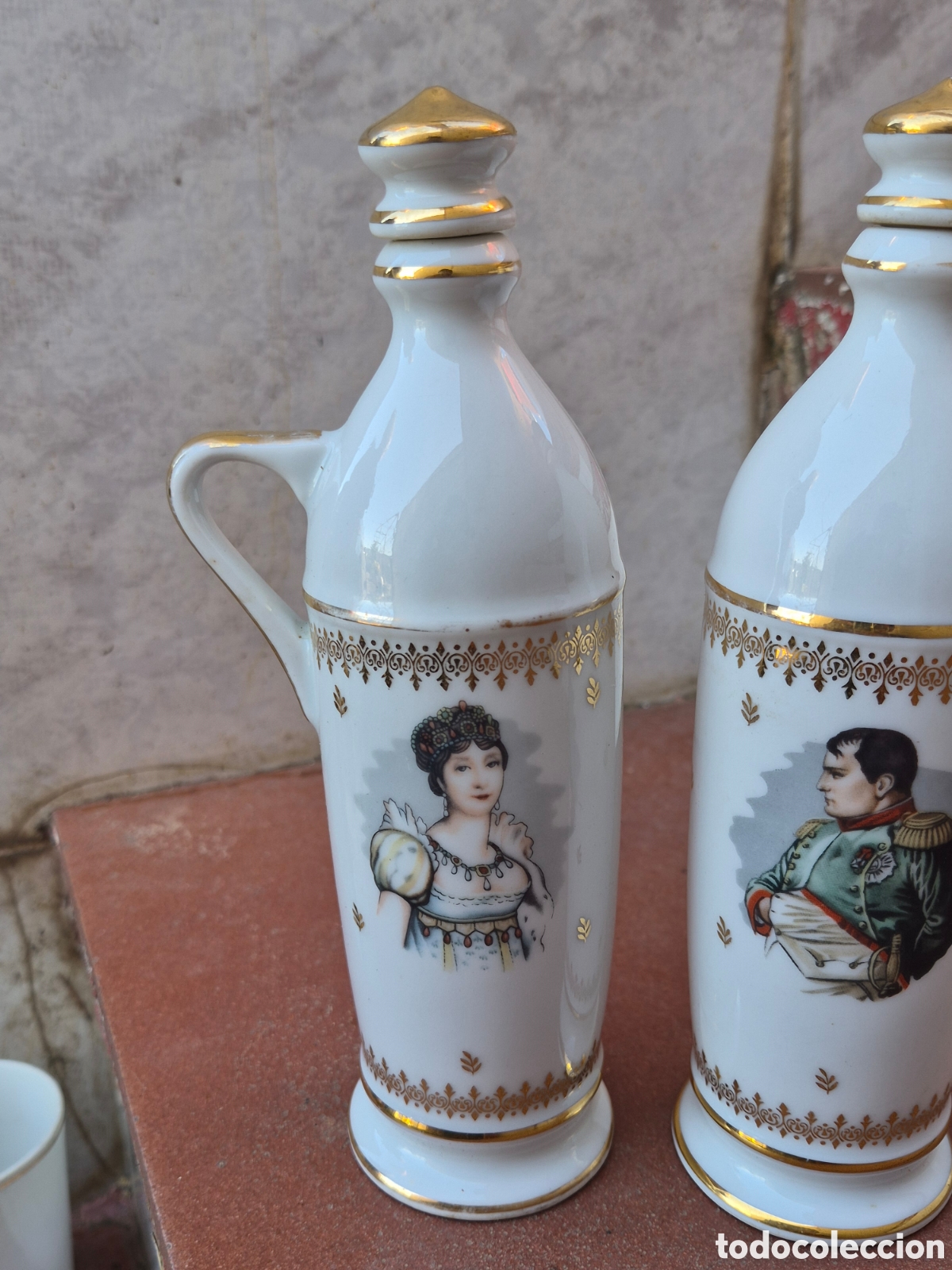 Antig&uuml;edades: Licoreras francesas Porcelana de Lujo 22cm francia