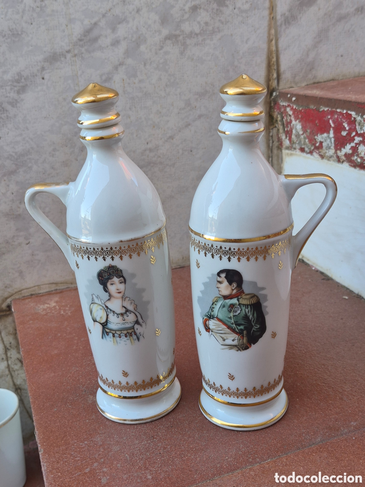 Antig&uuml;edades: Licoreras francesas Porcelana de Lujo 22cm francia
