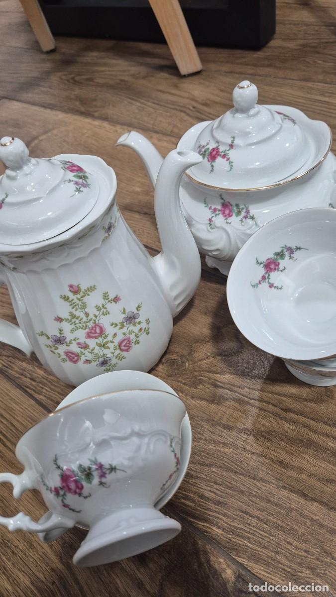 Oggetti Antichi: Conjunto cafe porcelana Santa clara 34 piezas