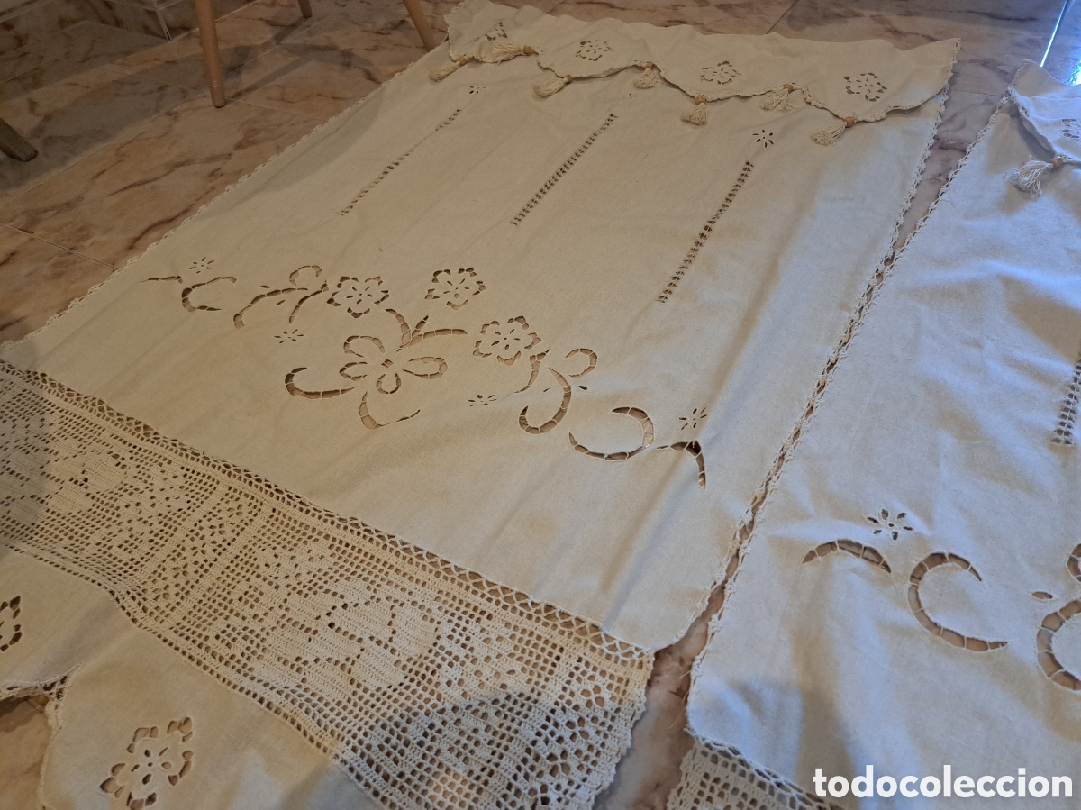Antig&uuml;edades: Cortinas encaje dos piezas iguales