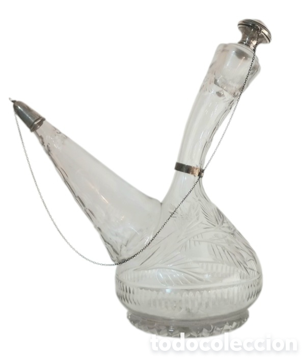 Antig&uuml;edades: PORR&Oacute;N CRISTAL TALLADO Y PLATA