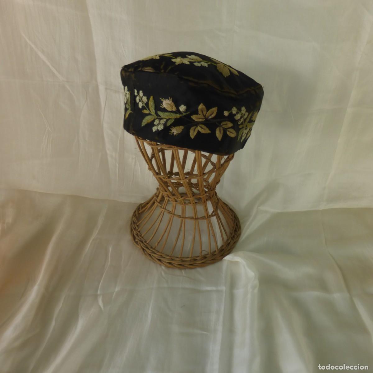 Antig&uuml;edades: ANTIGUO VICTORIANO SOMBRERO DE FUMADOR BORDADO S. XIX ANTIQUE VICTORIAN SMOKING CAP EMBROIDERY