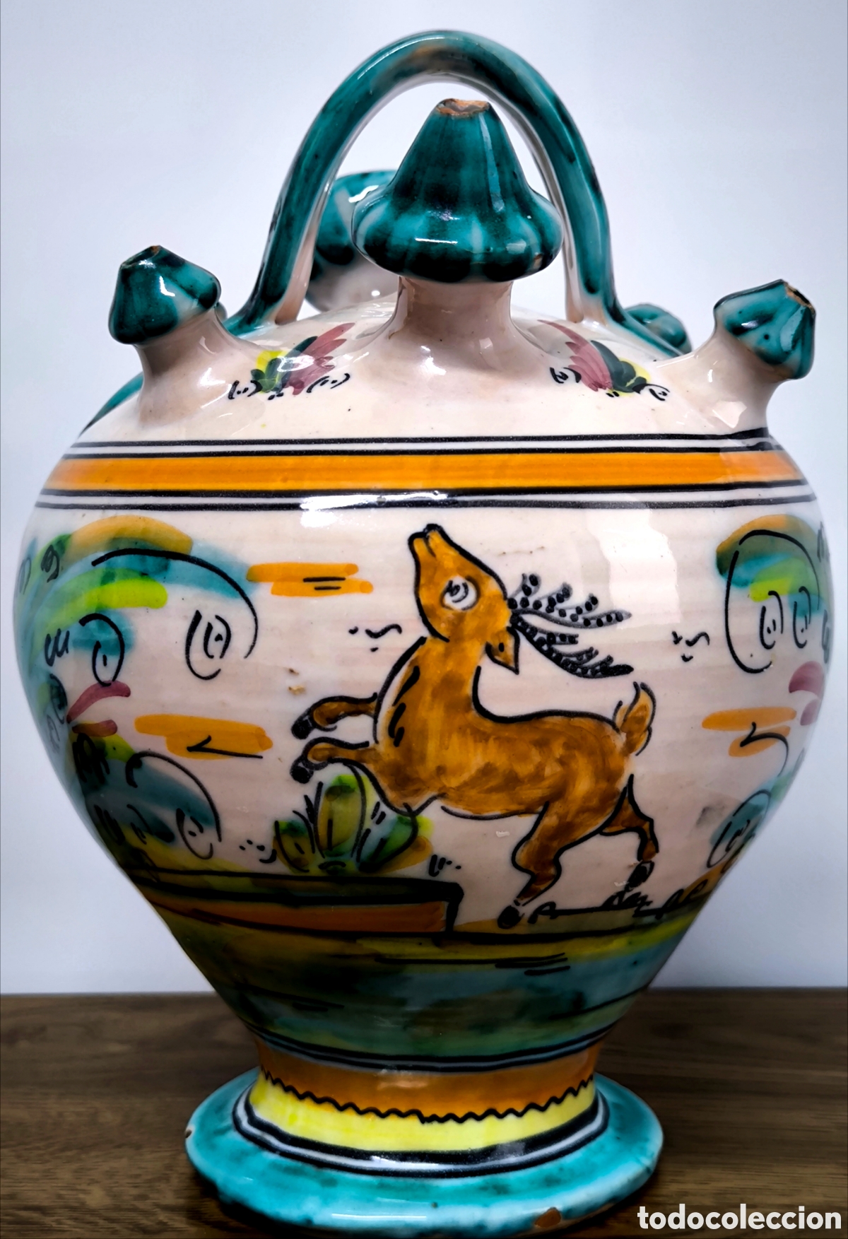 Antig&uuml;edades: BOTIJO ENGA&Ntilde;O DE TALAVERA 25 cm.