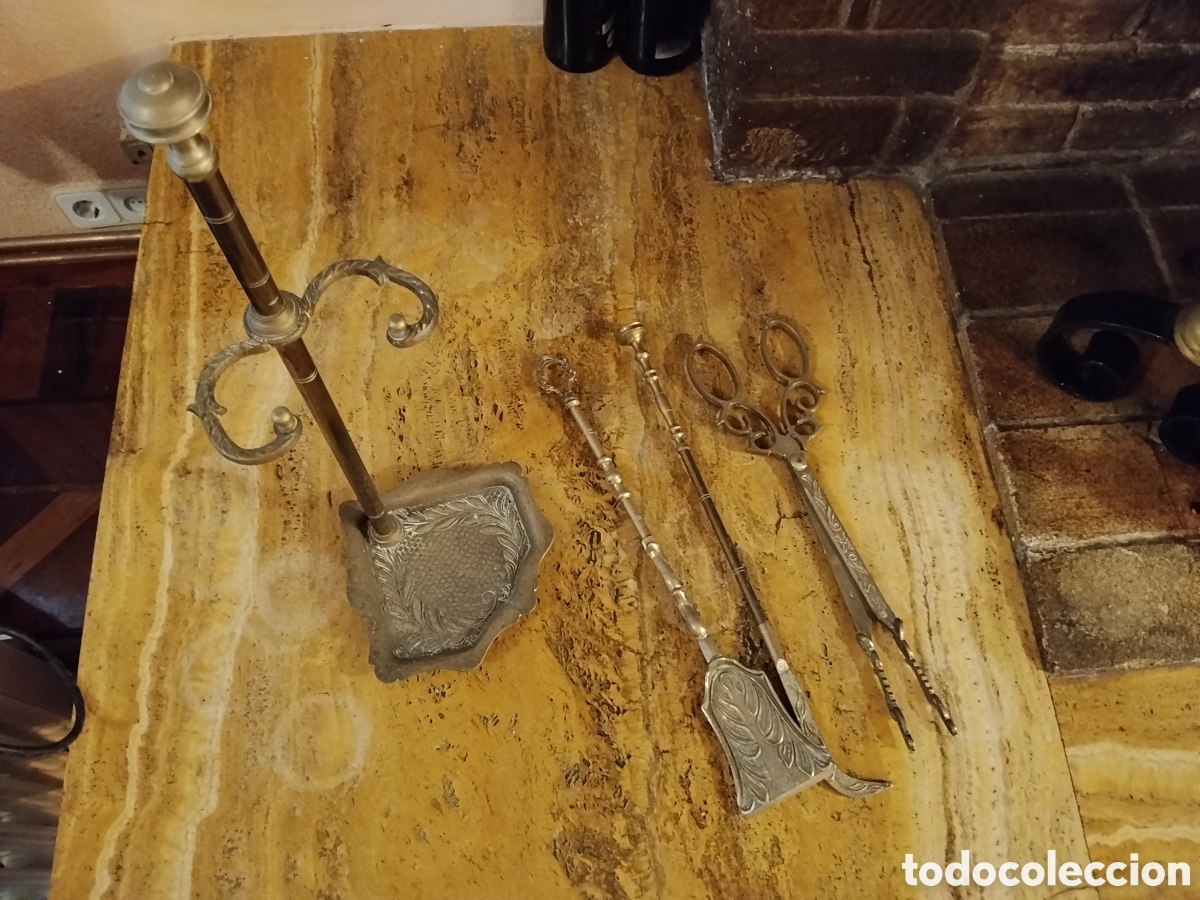 Antig&uuml;edades: JUEGO DE CHIMENEA ANTIGUO - Foto 2