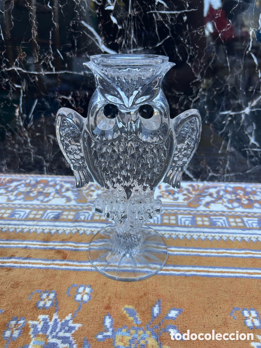 Antig&uuml;edades: portavelas de cristal o cristal de plomo - b&uacute;ho