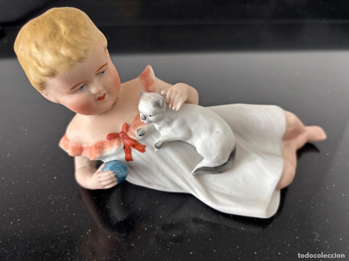 Antig&uuml;edades: Preciosa figura porcelana biscuit