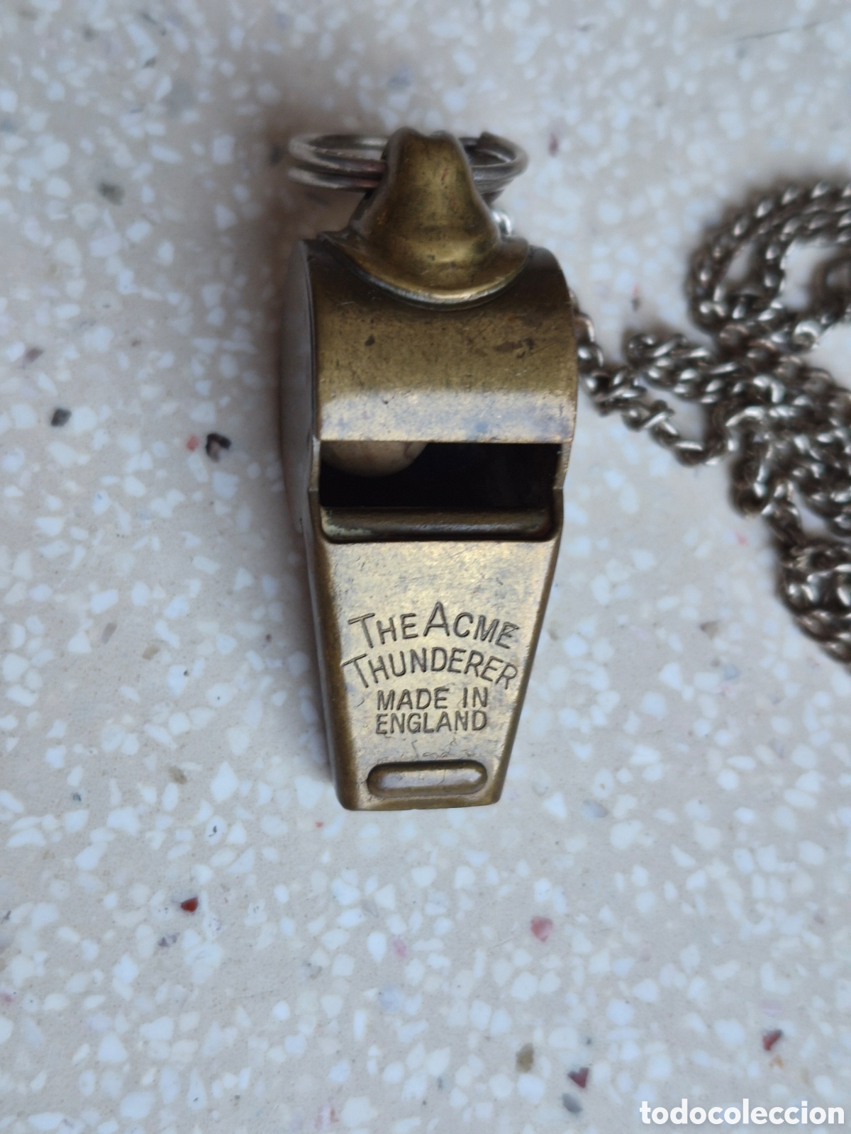 Antig&uuml;edades: SILBATO THE ACME THUNDERER MADE IN ENGLAND de BRONCE - ANTIGUO - EXCELENTE