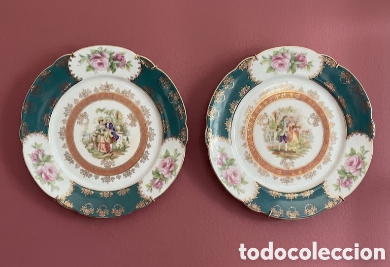 Antig&uuml;edades: Pareja de platos antiguos de LIMOGES
