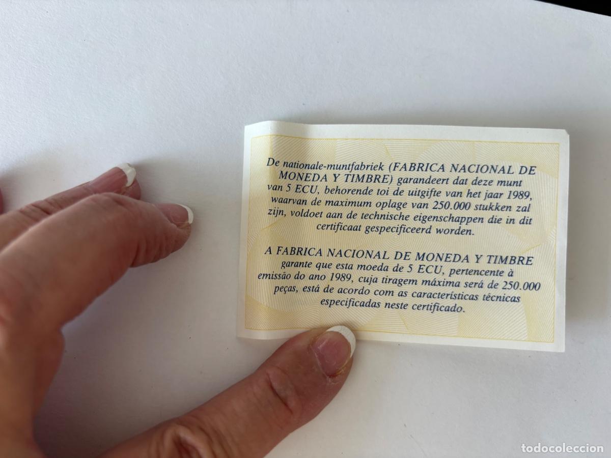 Antig&uuml;edades: Moneda 5 ECU conmemorativa en plata - Foto 8