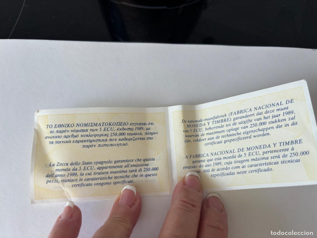 Antig&uuml;edades: Moneda 5 ECU conmemorativa en plata - Foto 9