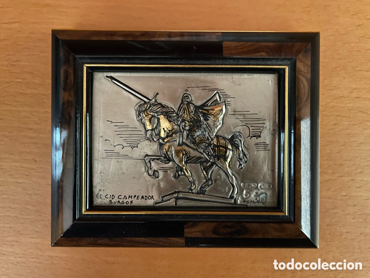 Antig&uuml;edades: Caja Hisp&aacute;nica de plata 925 &ndash; El Cid Campeador &ndash; Burgos