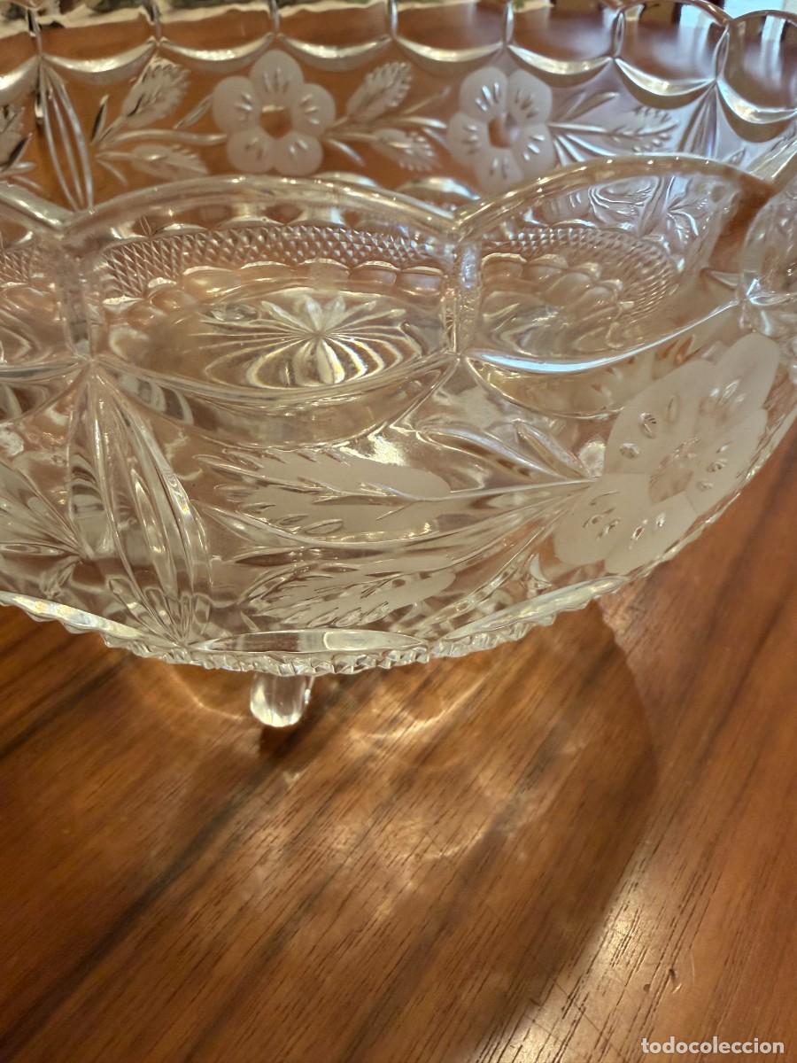 Antig&uuml;edades: Centro de mesa de cristal tallado - Foto 2