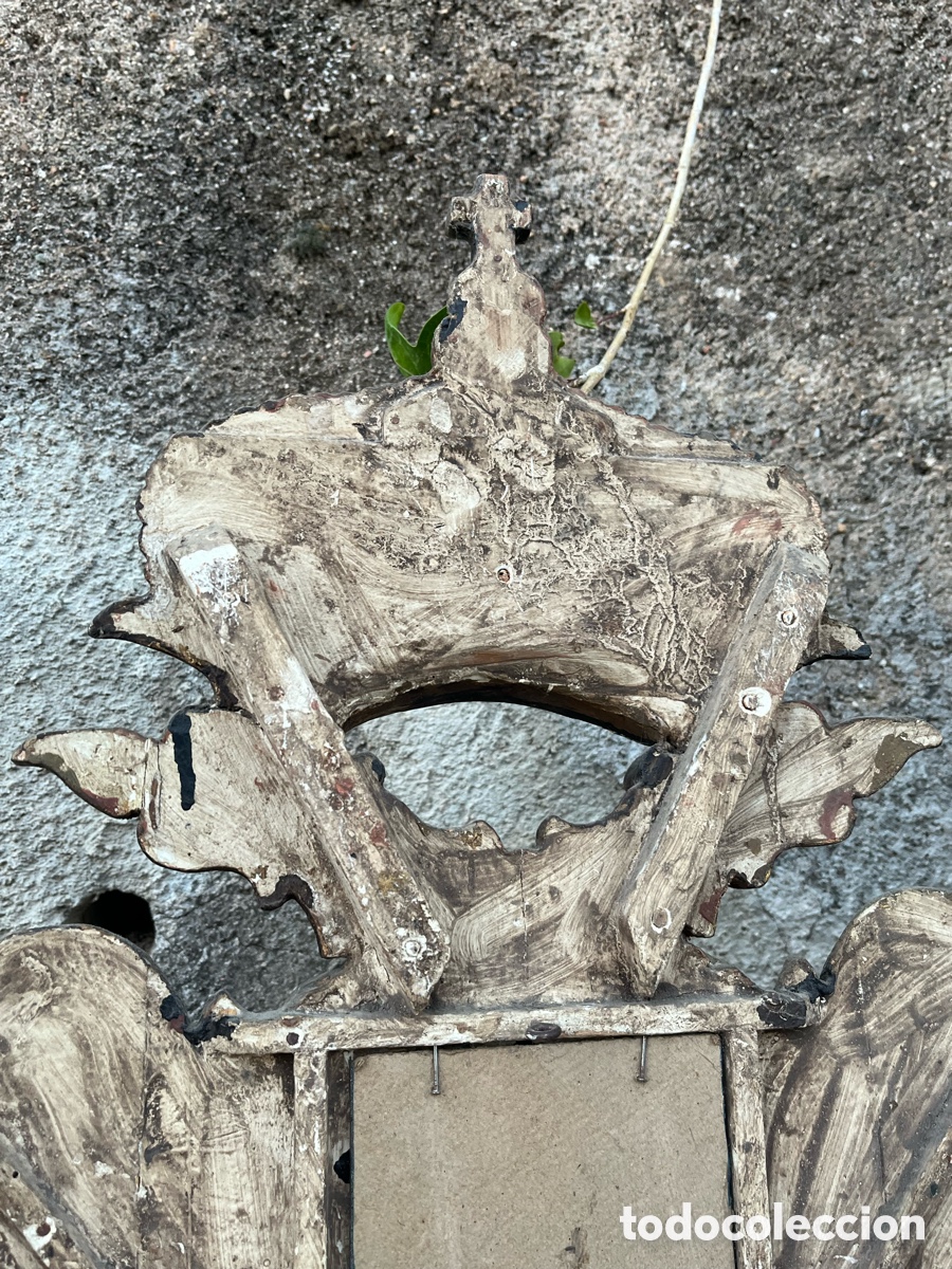 Antig&uuml;edades: ANTIGUA CORNUCOPIA CON &Agrave;GUILA BIC&Egrave;FALA Y CORONA REAL. - Foto 11