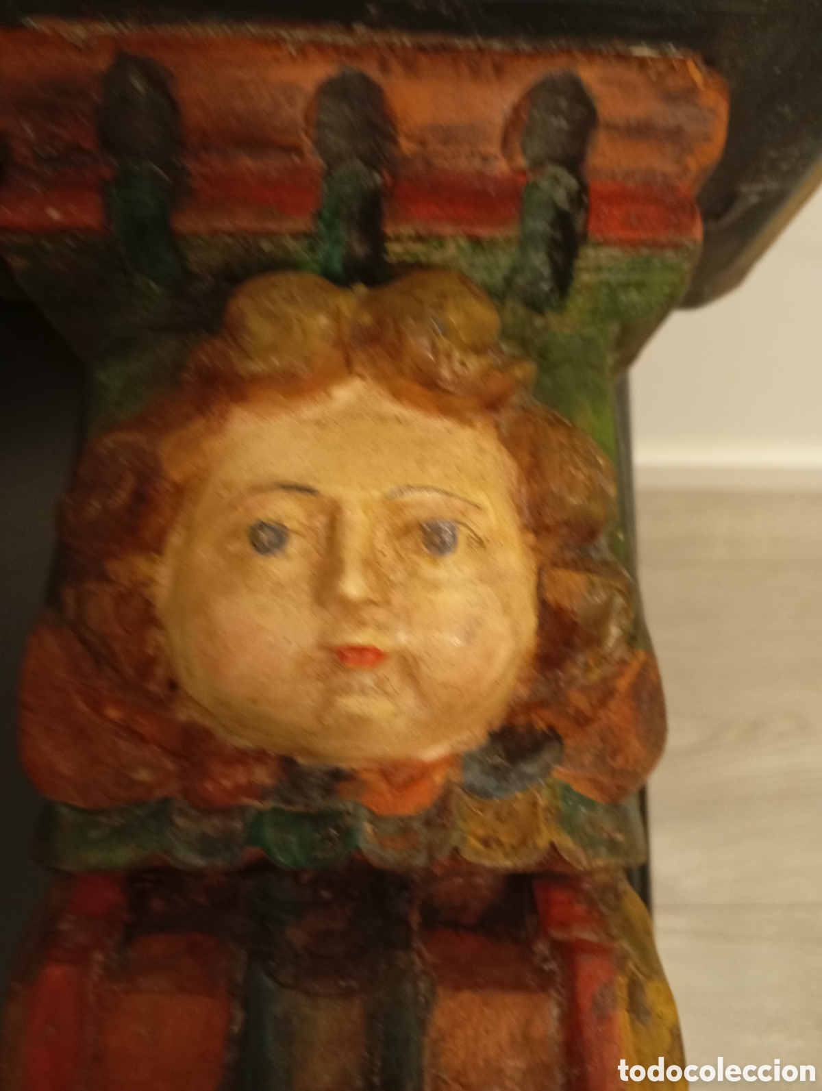 Antig&uuml;edades: Pareja de M&eacute;nsulas policromadas - Foto 12