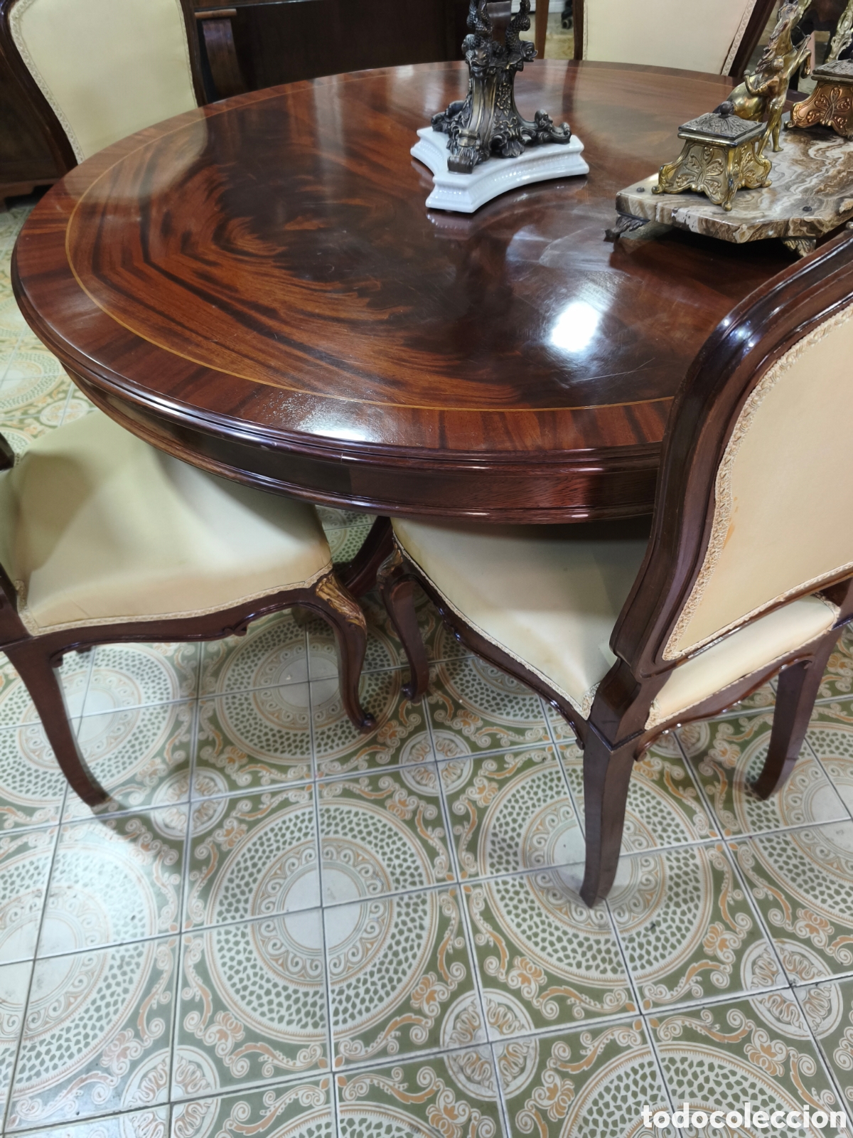 Antig&uuml;edades: Juego de comedor de caoba - Foto 2