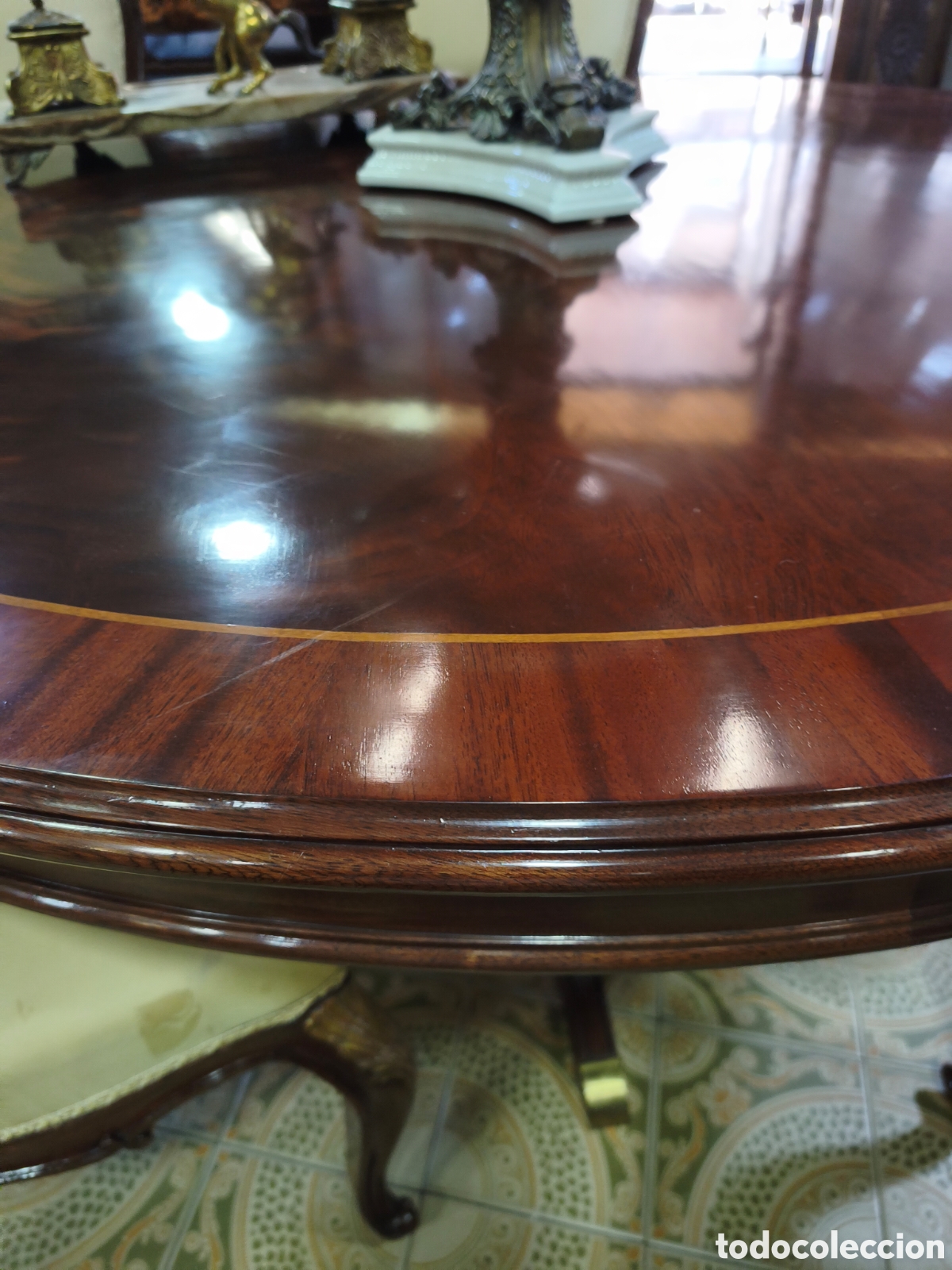 Antig&uuml;edades: Juego de comedor de caoba - Foto 3