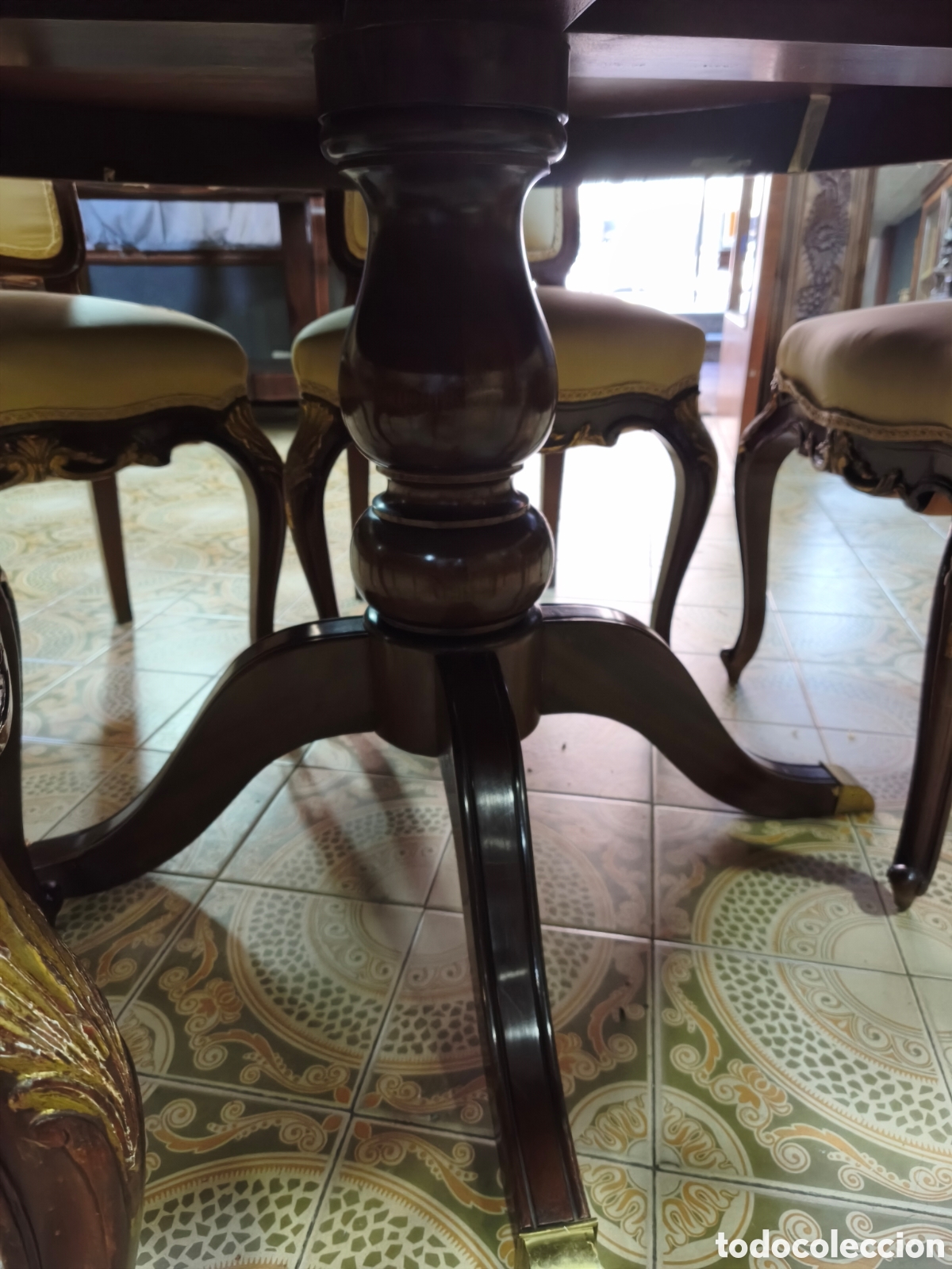 Antig&uuml;edades: Juego de comedor de caoba - Foto 4