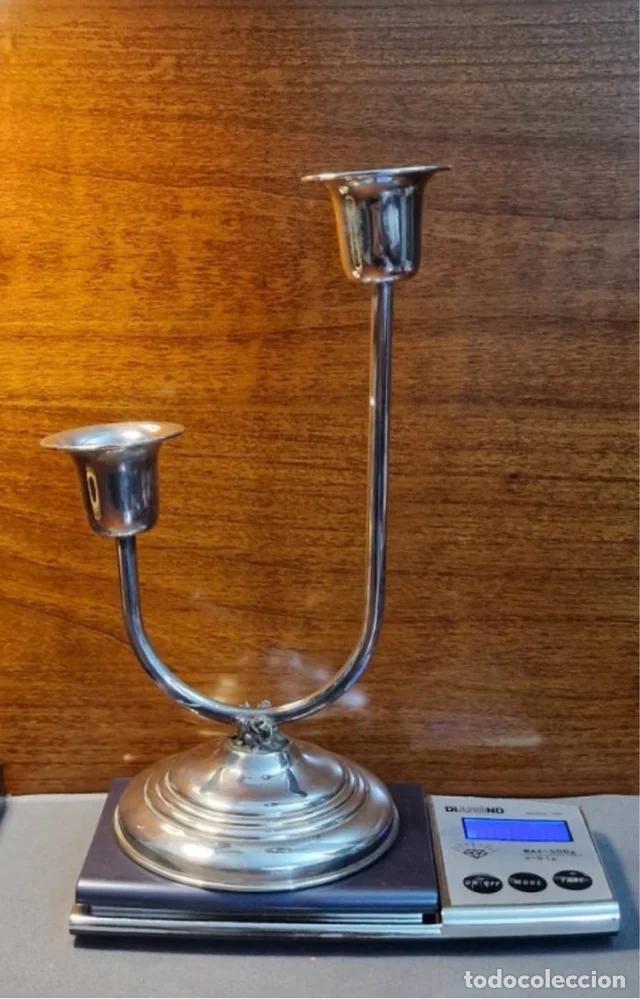 Antig&uuml;edades: Candelabro Plata Ley 2 Velas
