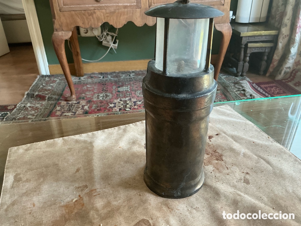 Antig&uuml;edades: L&aacute;mpara minero antigua - Foto 6