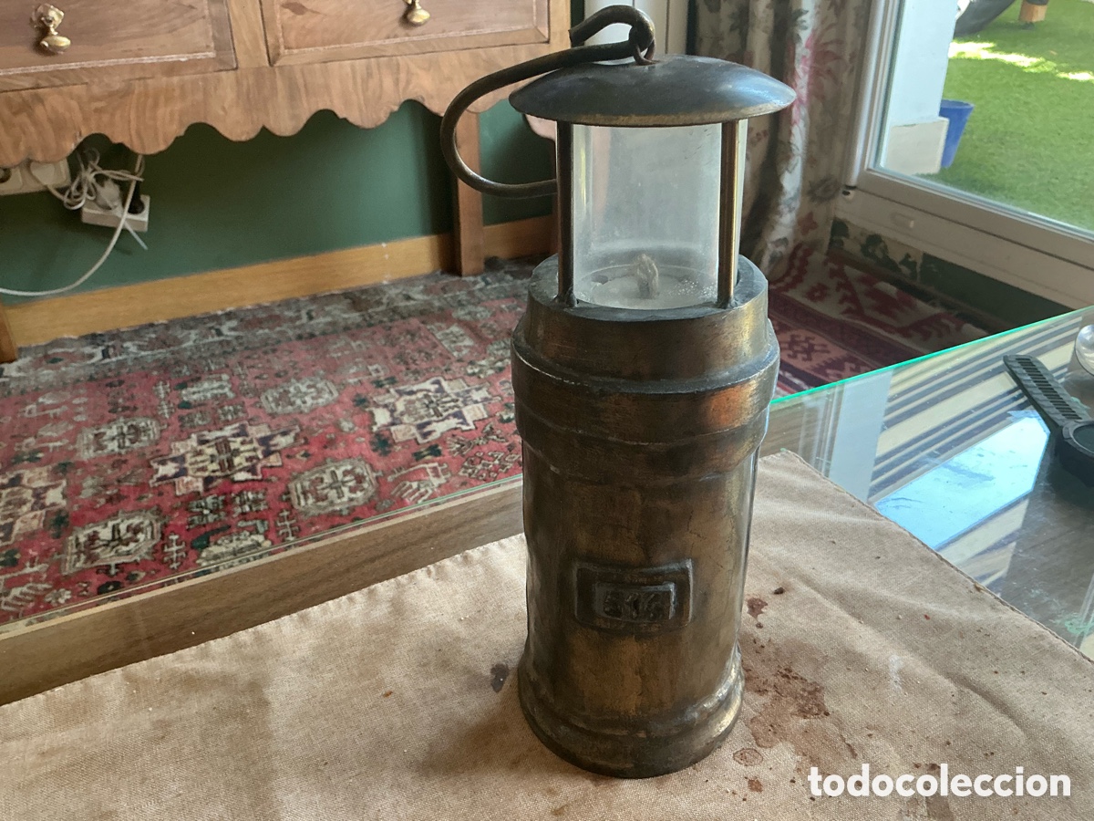 Antig&uuml;edades: L&aacute;mpara minero antigua