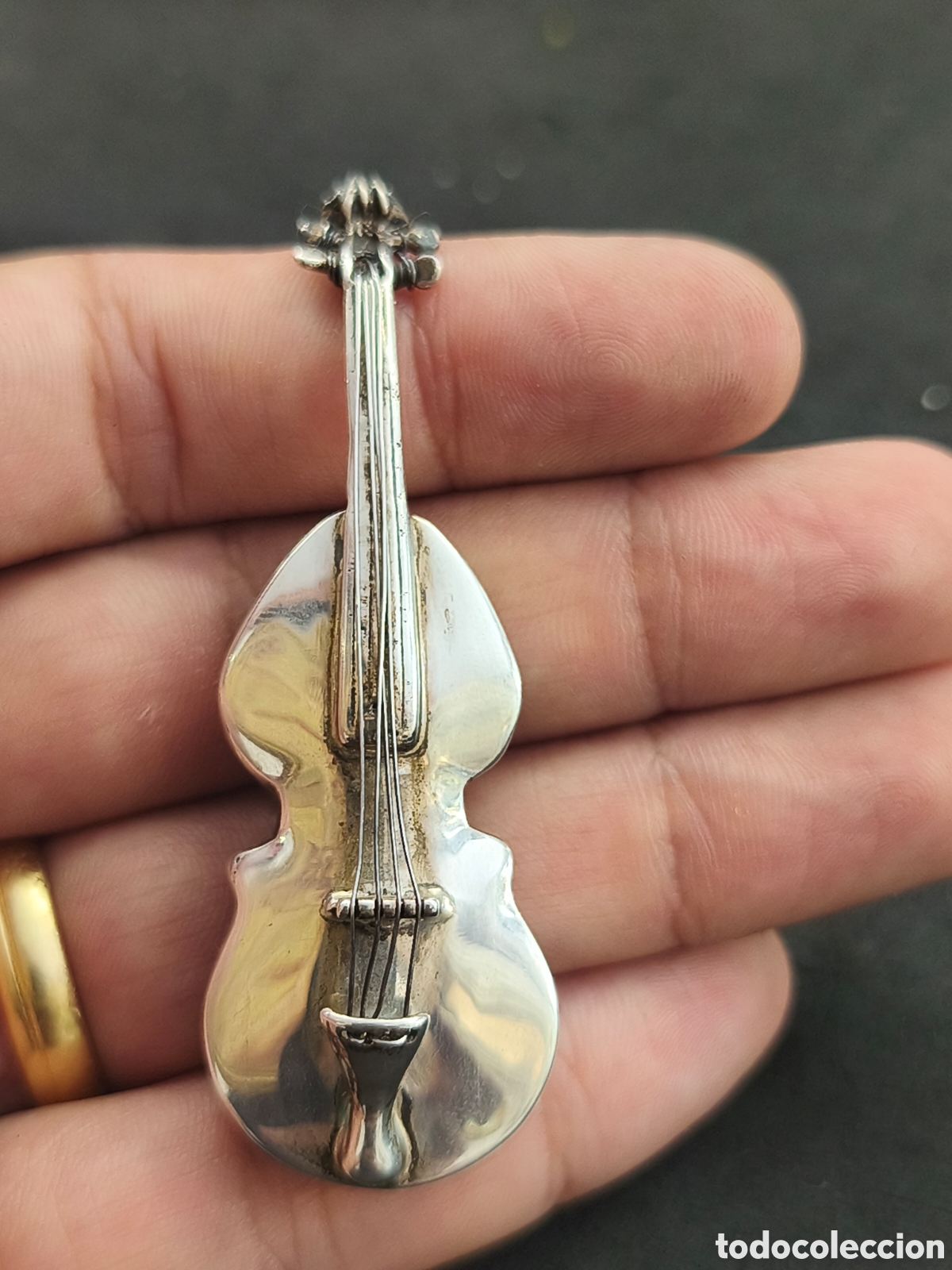 Antig&uuml;edades: Viol&iacute;n en plata 925 miniatura 7cm - Foto 5