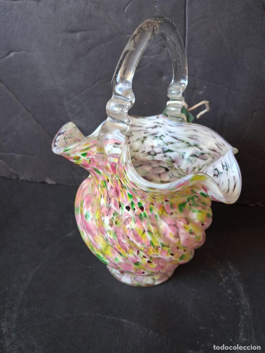 Antig&uuml;edades: Cesta de cristal de Murano pp.SXX