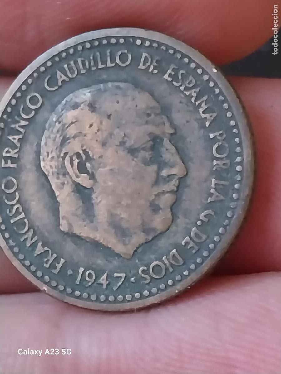 Antig&uuml;edades: 1947 PESETA PTA ESTRELLAS 19 52 MONEDA ESTADO ESPA&Ntilde;OL ORIGINAL CIRCULADA ---++