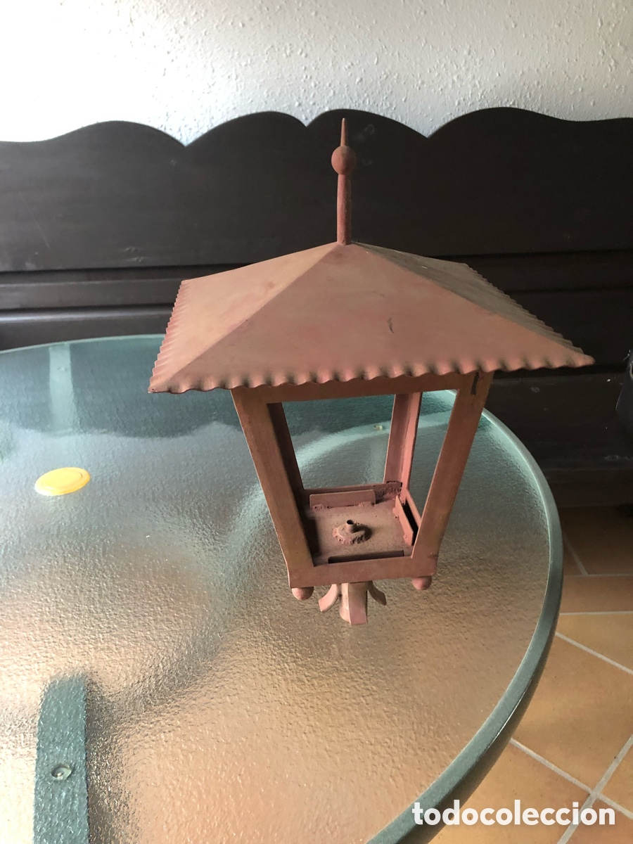 Antig&uuml;edades: Farol sobre muro de forja - Foto 3