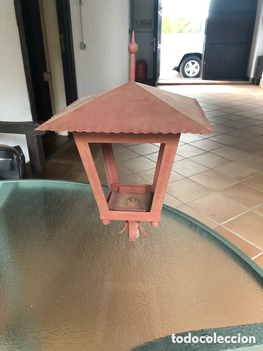 Antig&uuml;edades: Farol sobre muro de forja - Foto 4