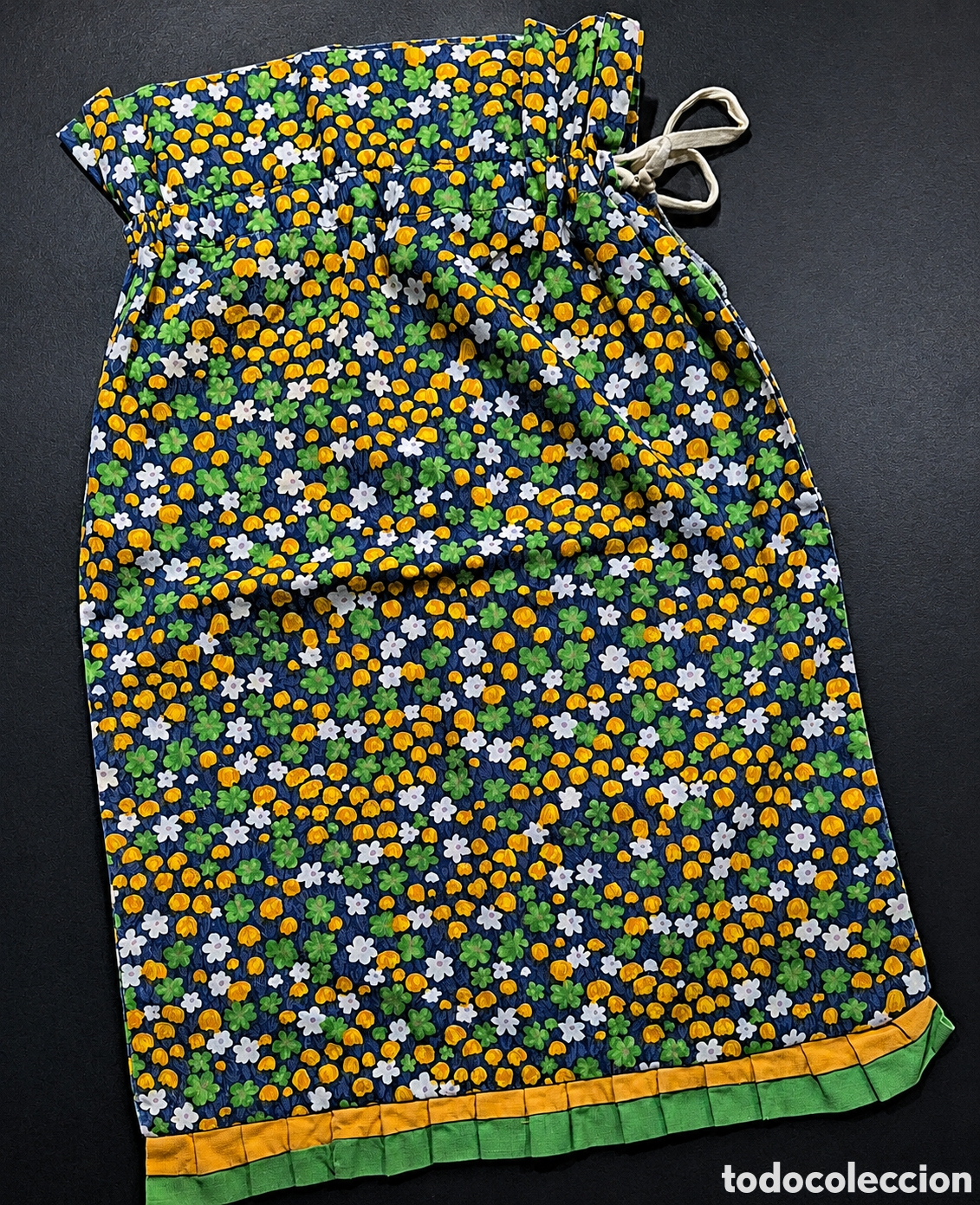 Antig&uuml;edades: Antigua bolsa de pan vintage de algod&oacute;n estampado floral