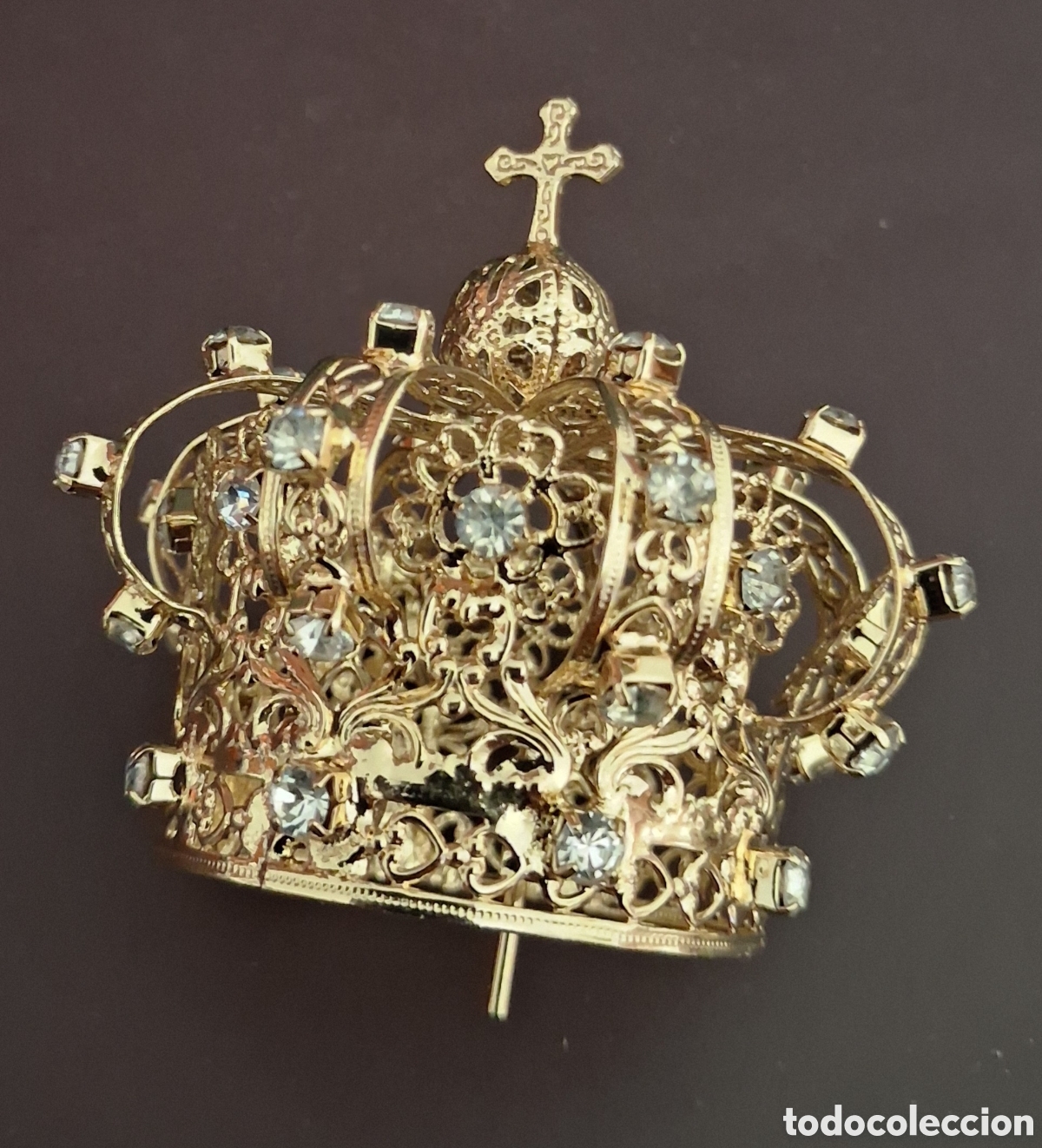 Antig&uuml;edades: Corona imperial metal dorado