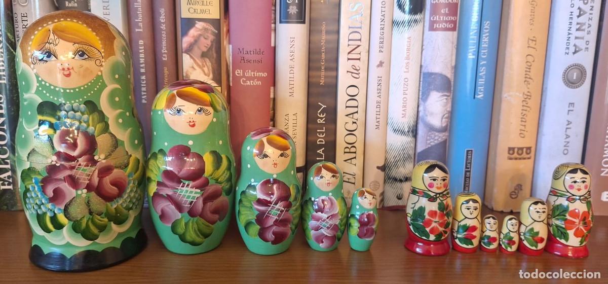 Antig&uuml;edades: 3 Mu&ntilde;ecas Rusas Completas Matrioshkas