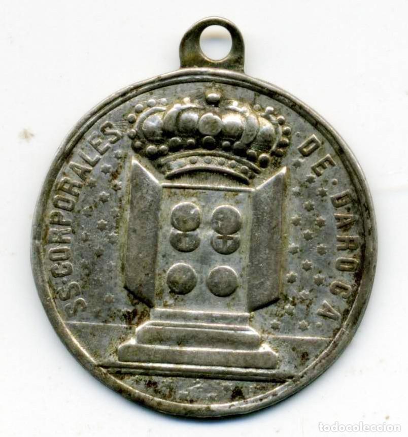 Oggetti Antichi: XS- MEDALLA DAROCA (Zaragoza) Santos Corporales PLATA 2,12 g