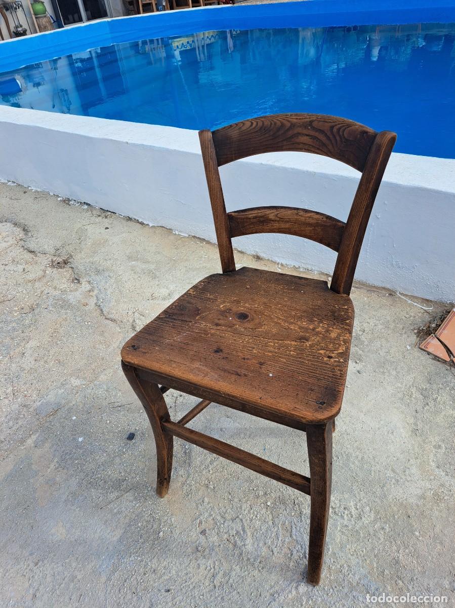 Antig&uuml;edades: Silla escolar infantil de roble macizo, estilo rustico - Foto 3