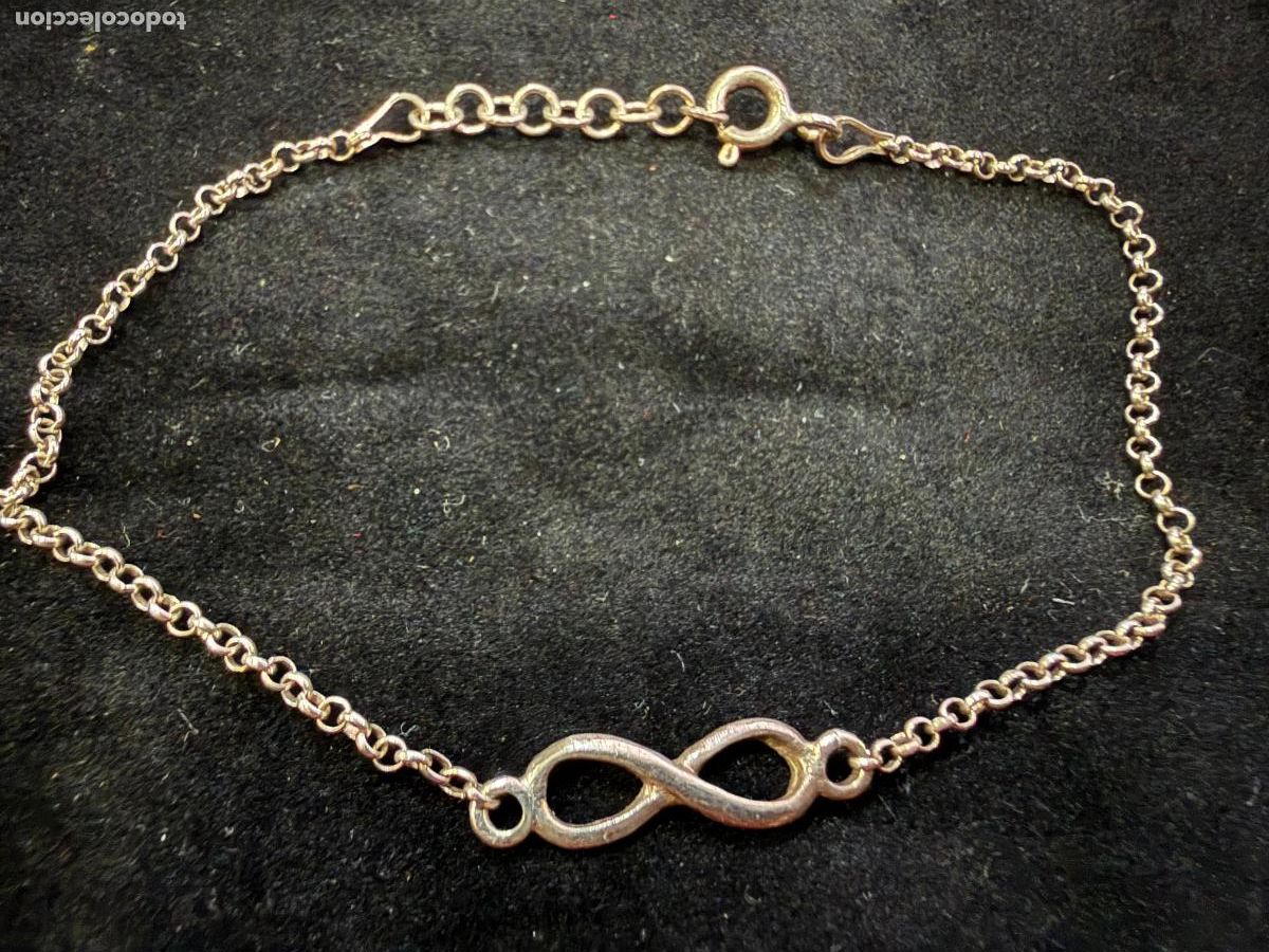 Antig&uuml;edades: PULSERA DE PLATA CON EL SIGNO DEL INFINITO - MEDIDA ABIERTA 18,5 CM